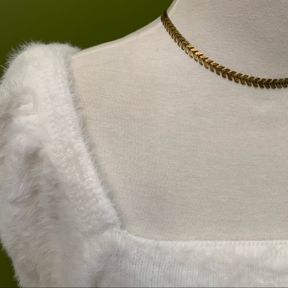 H&M eyelash square neck sweater. - Picture 6 of 11